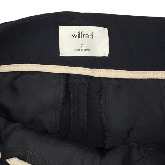 WILFRED Aritzia Jallade Pant Sz 2 Black White Side Stripes - Picture 4 of 6